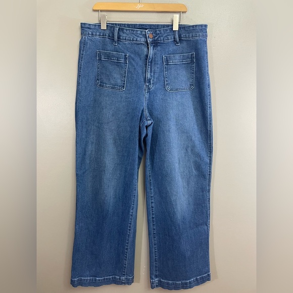 Old Navy size 16 extra high rise wide leg Jean denim - Picture 3 of 11